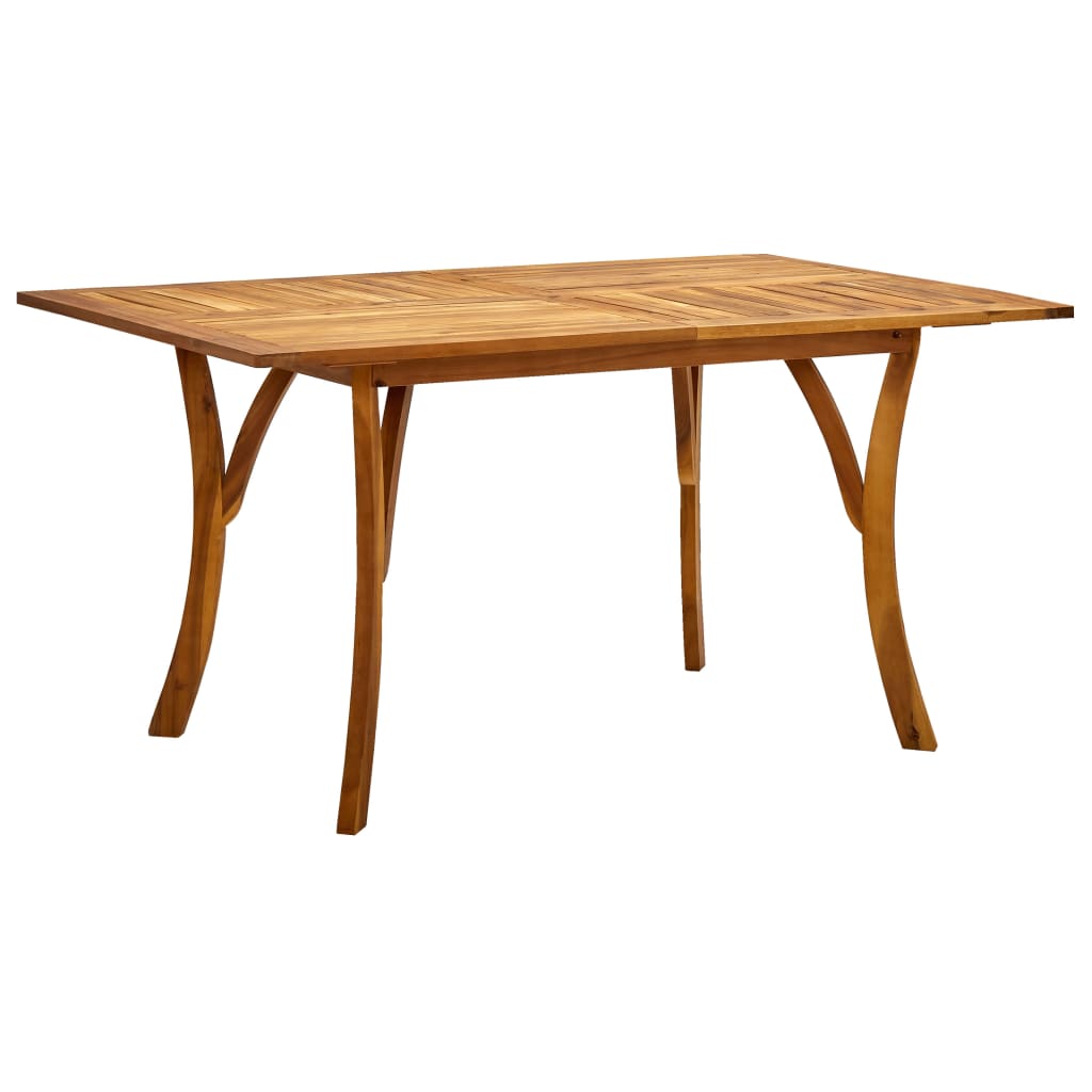 vidaXL Garden Table 150x90x75 cm Solid Acacia Wood