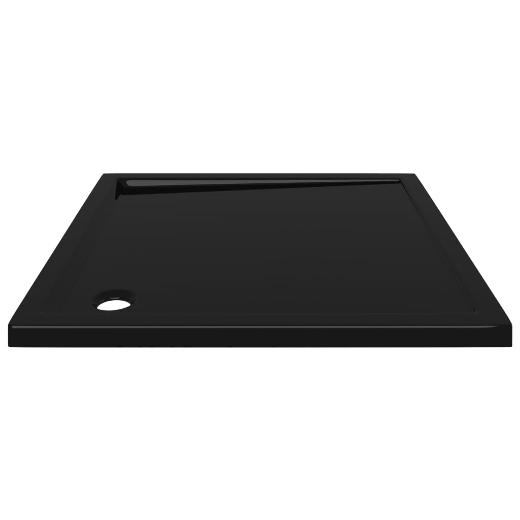 vidaXL Square ABS Shower Base Tray Black 80x80 cm