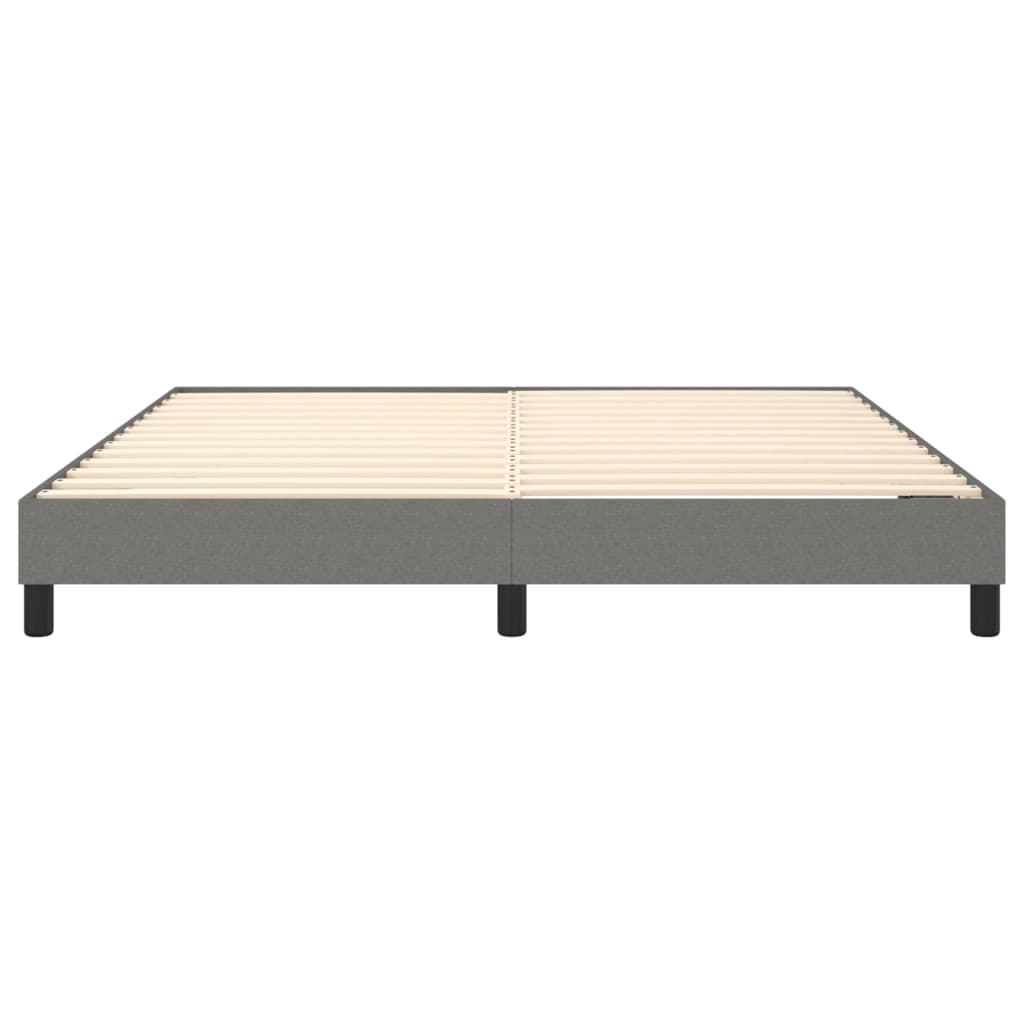 vidaXL Box Spring Bed Frame Dark Grey 183x213cm California King Fabric