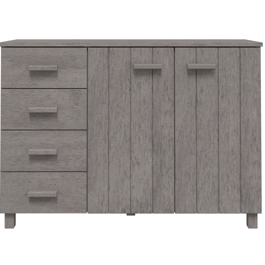 vidaXL Sideboard HAMAR Light Grey 113x40x80 cm Solid Wood Pine