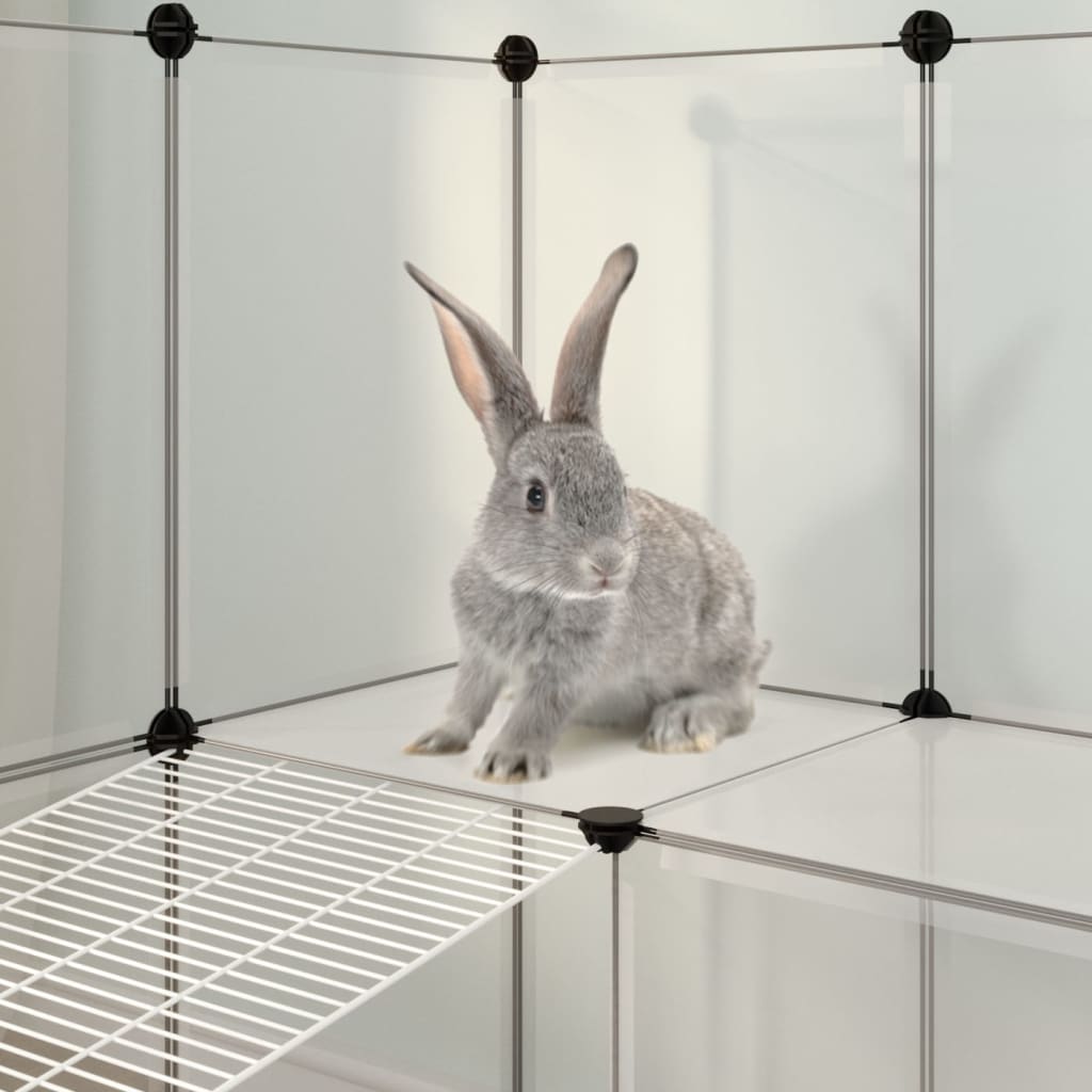 vidaXL Small Animal Cage Transparent 143x107x93 cm PP and Steel