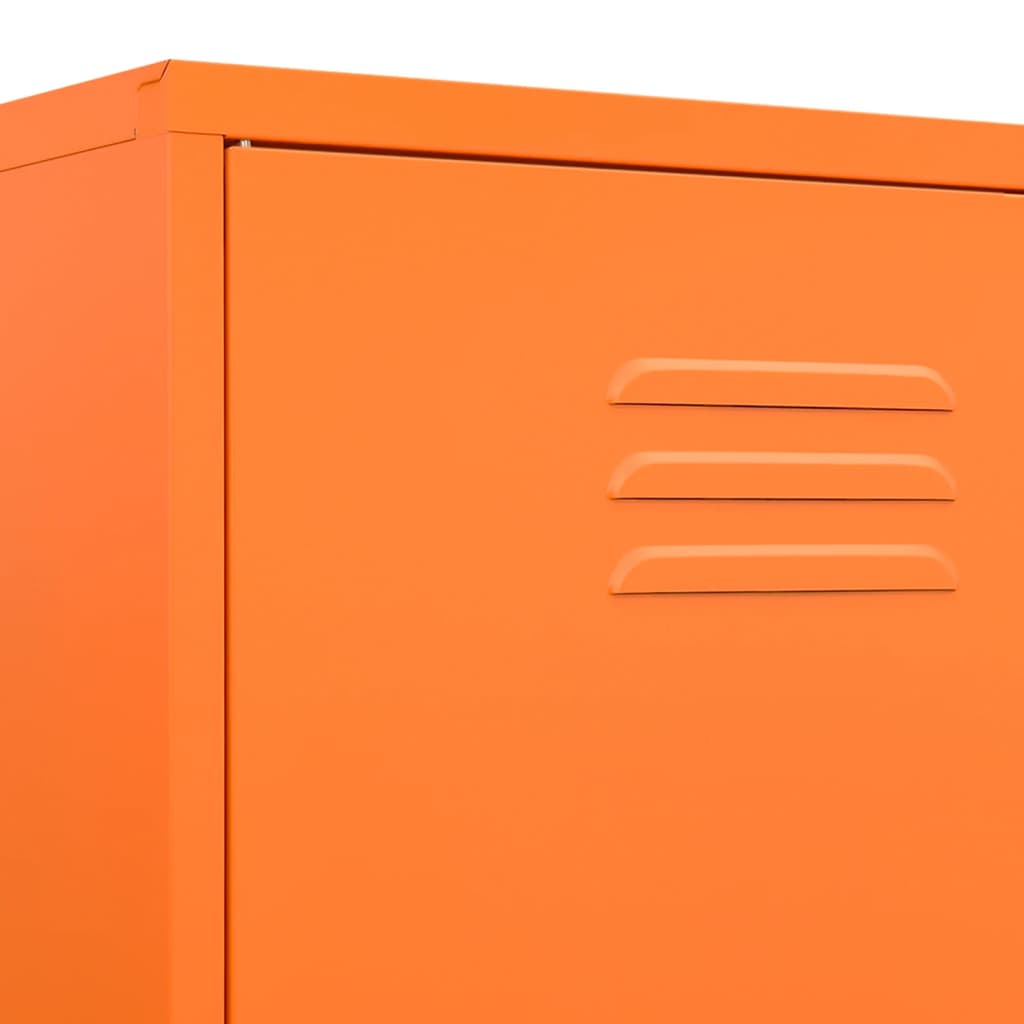 vidaXL Wardrobe Orange 90x50x180 cm Steel